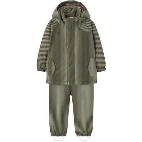 Lil'Atelier Twill Stripes Nmmladry Pad Rain Sett Aop Fo Lil