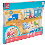 Hape Byggeplads Køretøjer Knoppuslespil