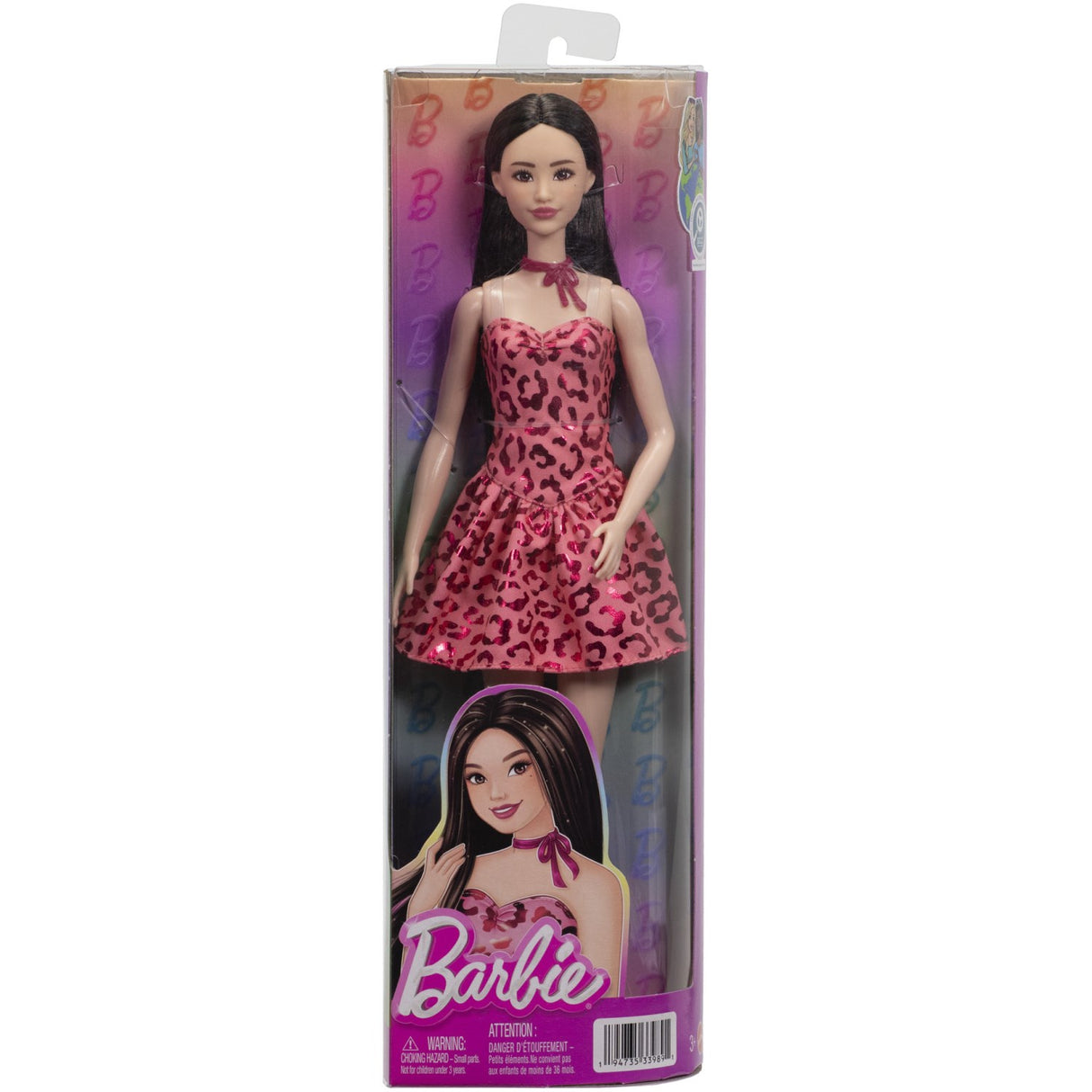Barbie® Mode Dukke Lyserød Leopard Brunette