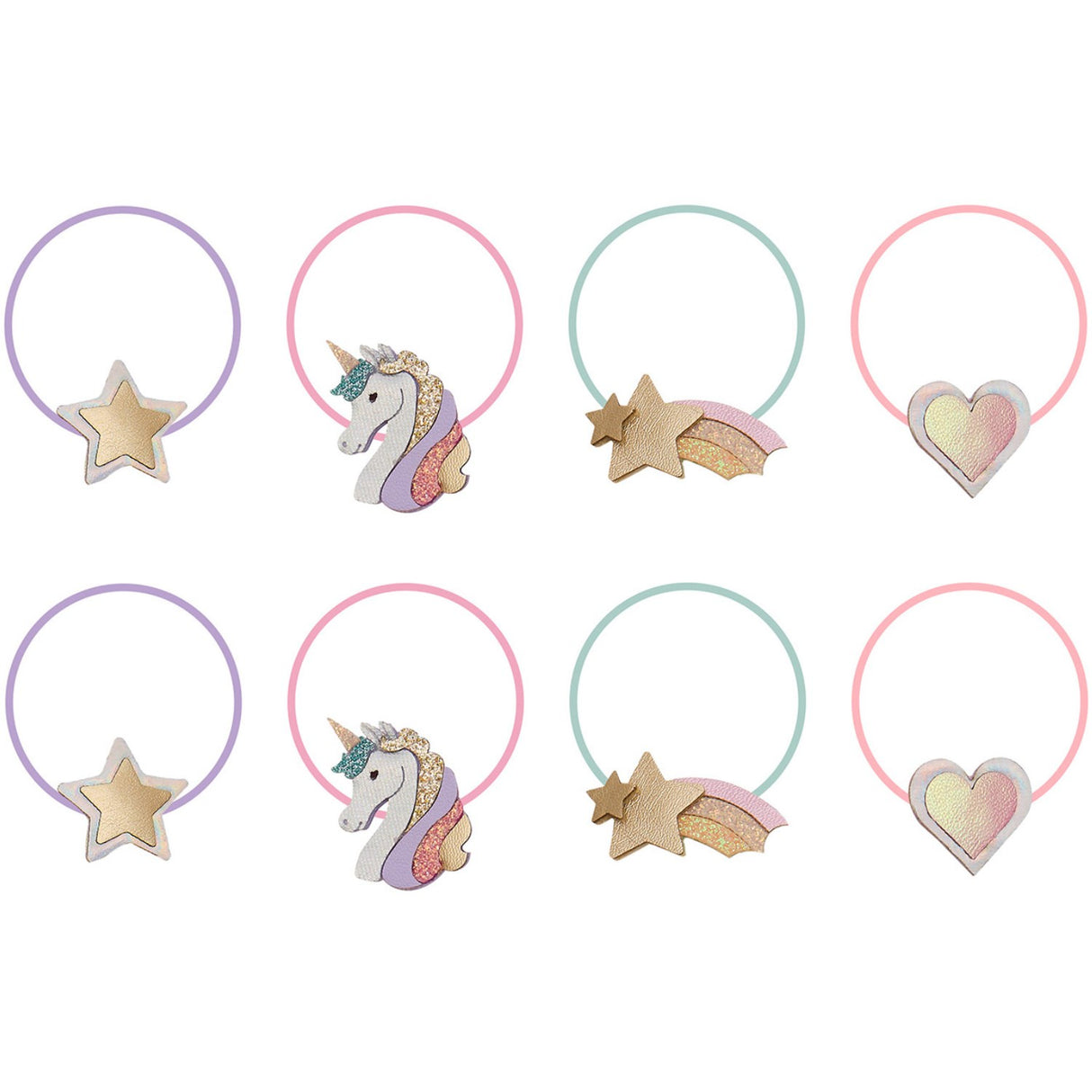 Mimi & Lula 8 Hårelastikker - Mini Dreamy My Little Unicorn