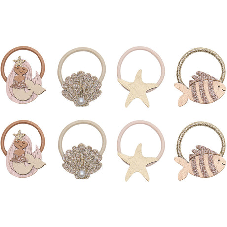 Mimi & Lula 8 Hårelastikker - Mini Mermaid Oceal Pearl