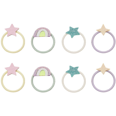 Mimi & Lula 8 Hårelastikker - Mini Rainbow And Star My Little Unicorn