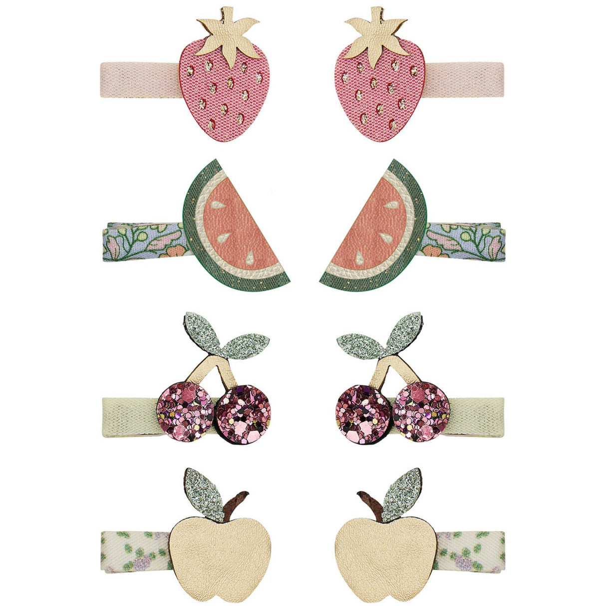 Mimi & Lula 8 Hårclips - Mini Fruit Salad Spring On The Farm