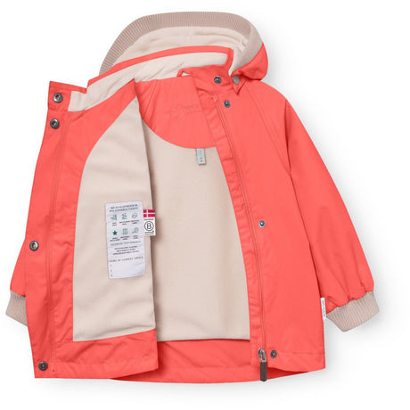 Mini A ture Paprika Red Matwai Fleece Lined Jacket. Grs