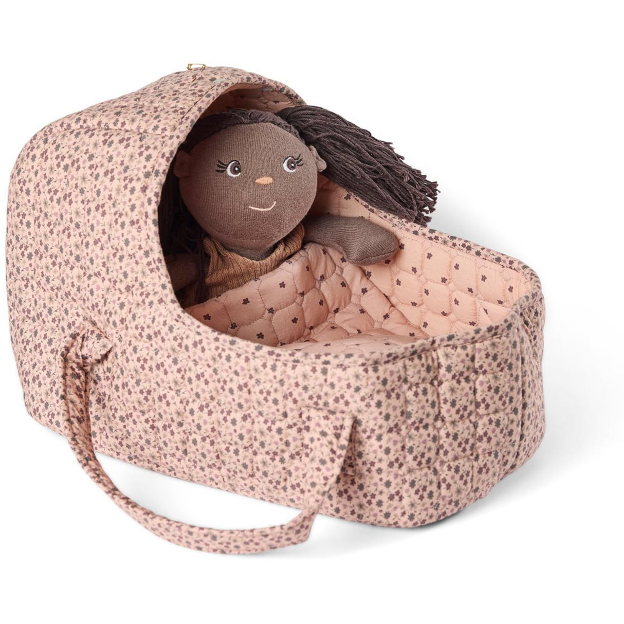 Smallstuff Dark Rose Flowers Dukke Carrier, Pute Og Dyne