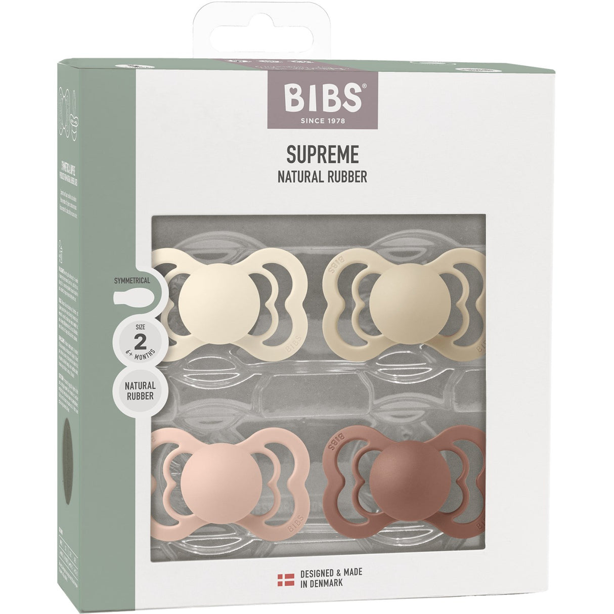 Bibs Ivory/Vanilla/Blush/Woodchuck Smokk Supreme 4-Pakke Latex