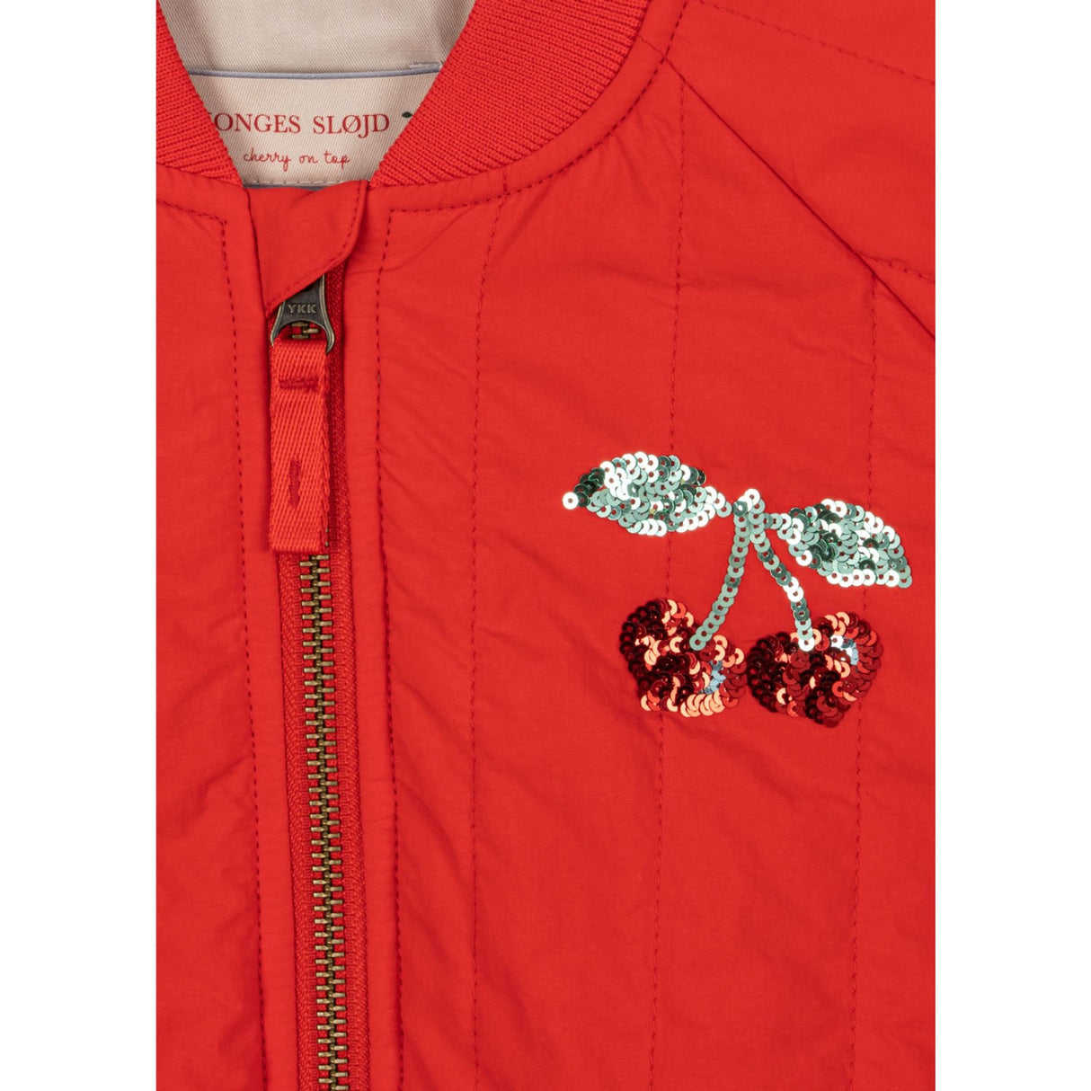 Konges Sløjd Fiery Red Juno Paljet Bomber Jakke