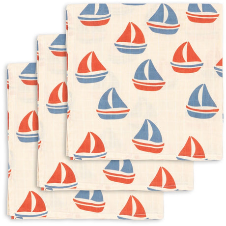 Konges Sløjd Ahoy 3 Pakke Muslin Cloth Gots