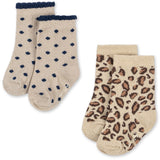 Konges Sløjd Leo/Dot 2 Pakke Leo Og Dot Glitter Jacquard Strømper