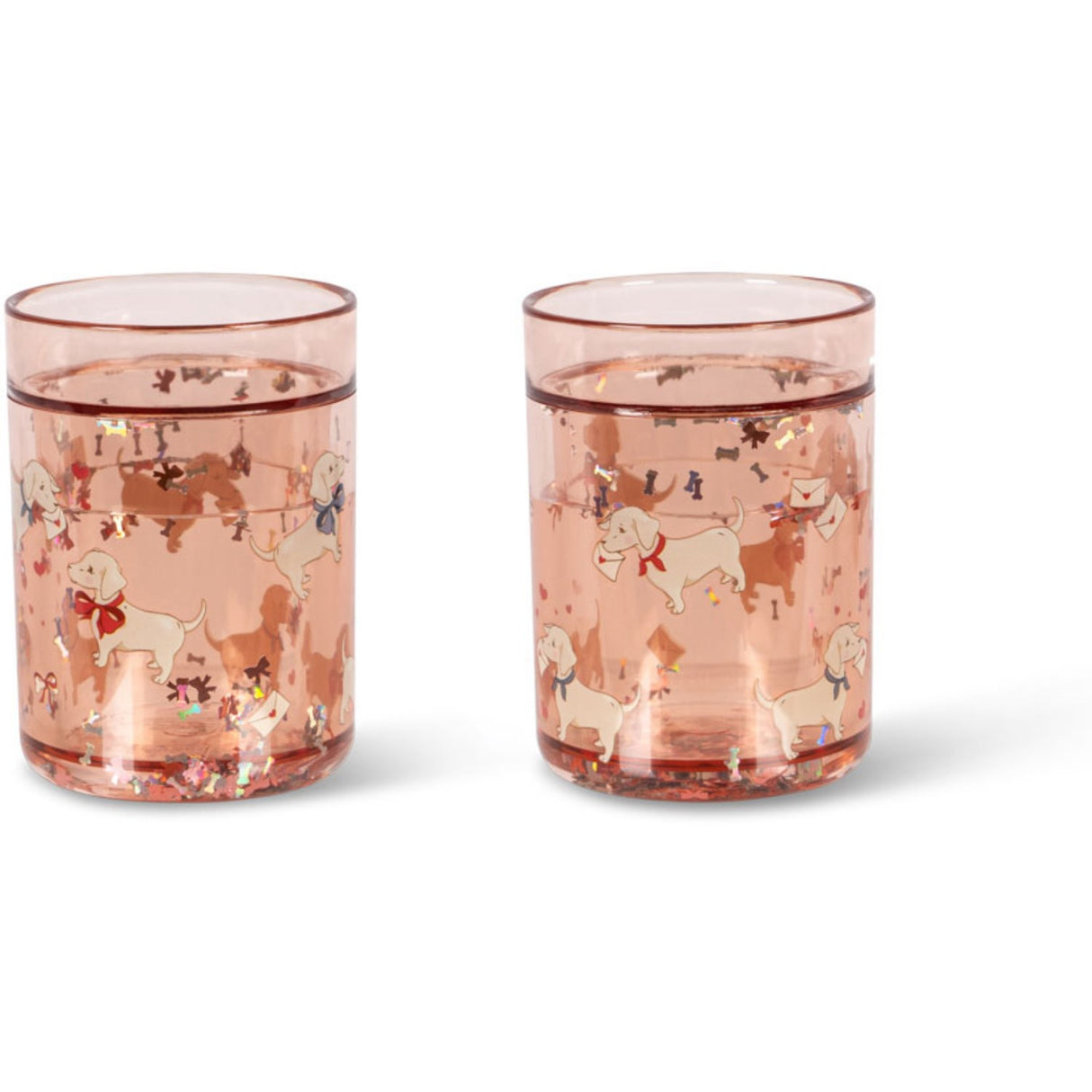 Konges Sløjd Woof Letter Rose 2 Pakke Glitter Cups