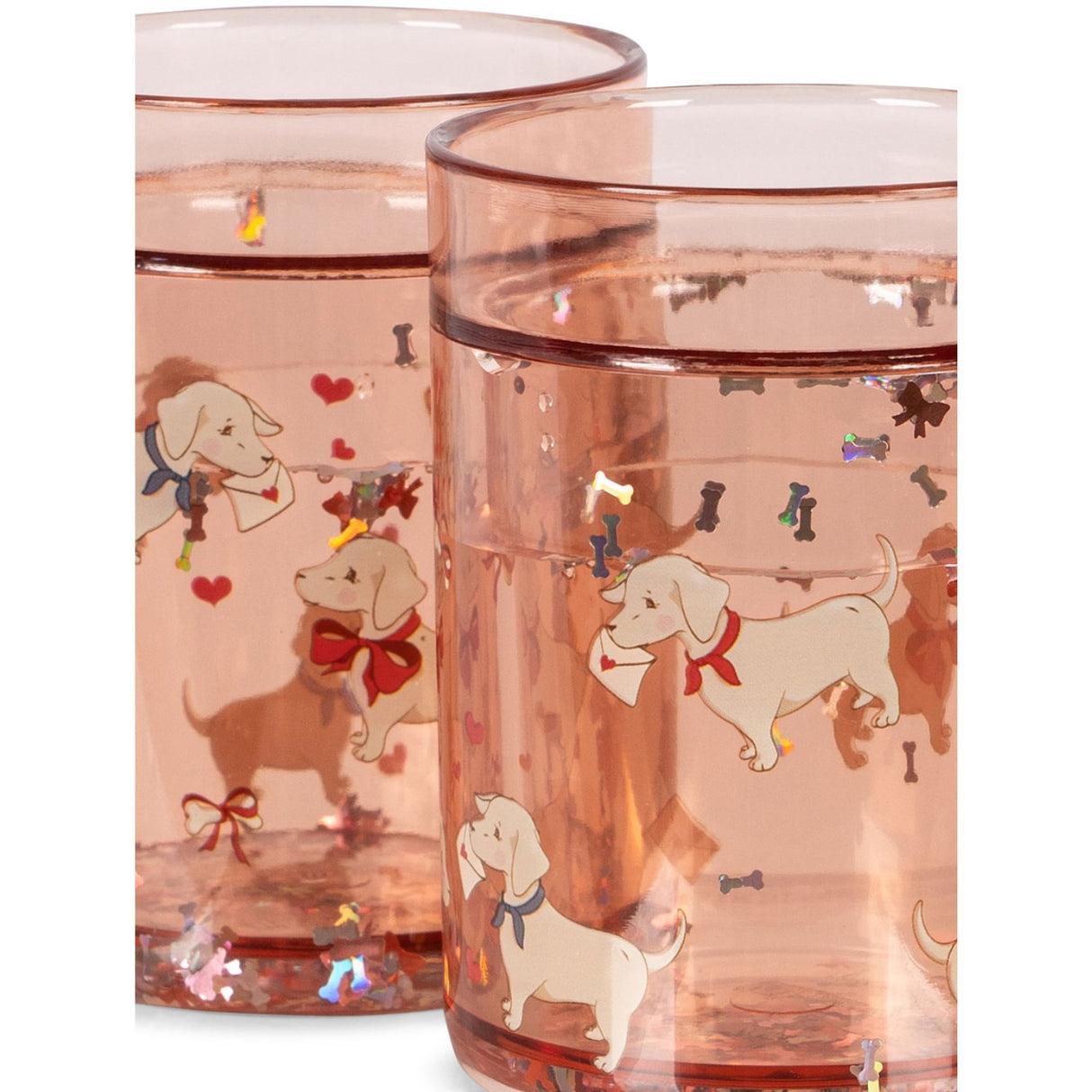 Konges Sløjd Woof Letter Rose 2 Pakke Glitter Cups