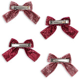 Konges Sløjd Pink Mix 4 Pakke Glitter Bue Hair Clips