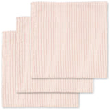 Konges Sløjd Stripie Petite Rose 3 Pakke Muslin Cloth Gots