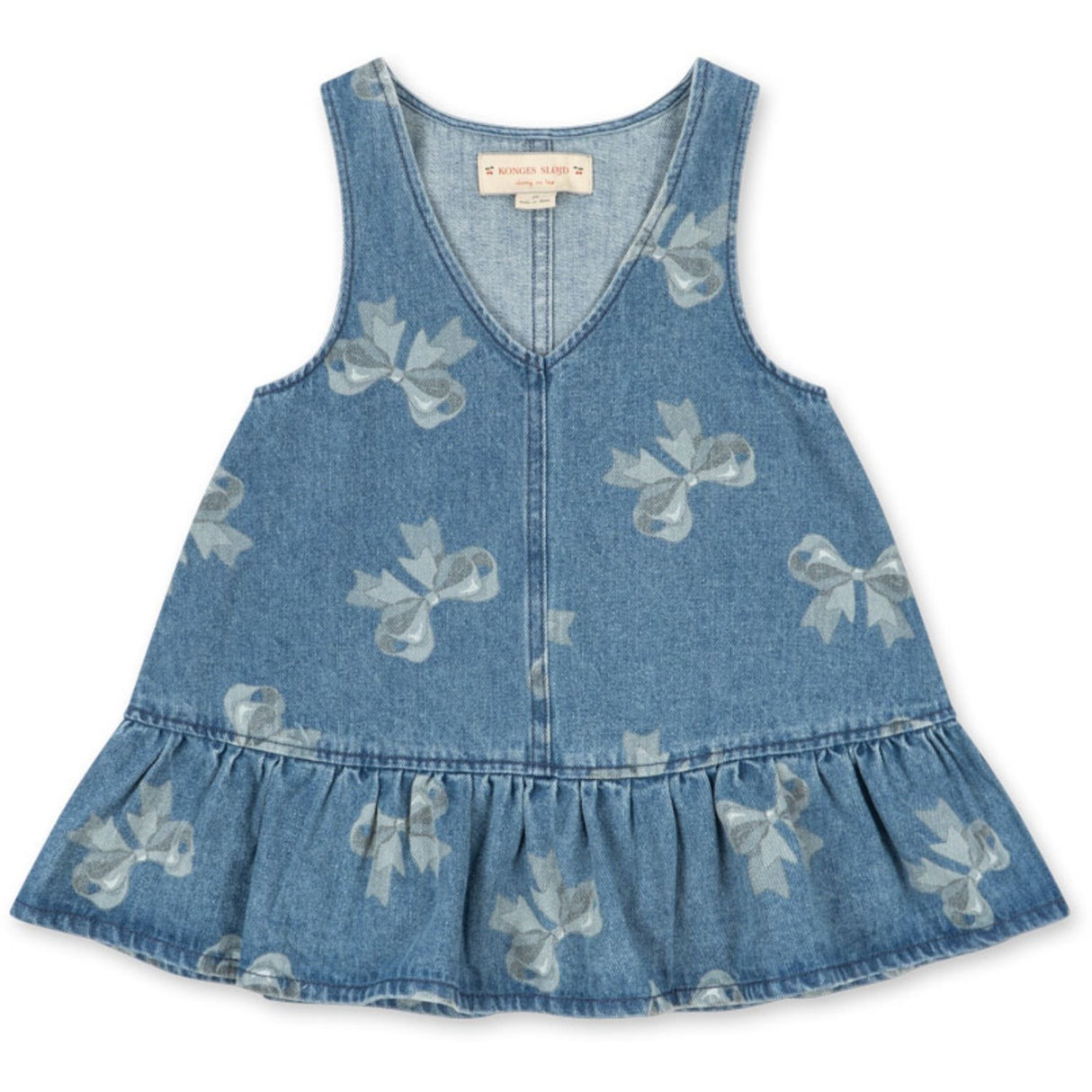 Konges Sløjd x Luksusbaby Bella Bow Blu Magot Frill Kjole Gots