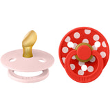 Bibs Blossom/Candy Apple Smokk Studio Colour 2-Pakning Polka Anatomical Latex