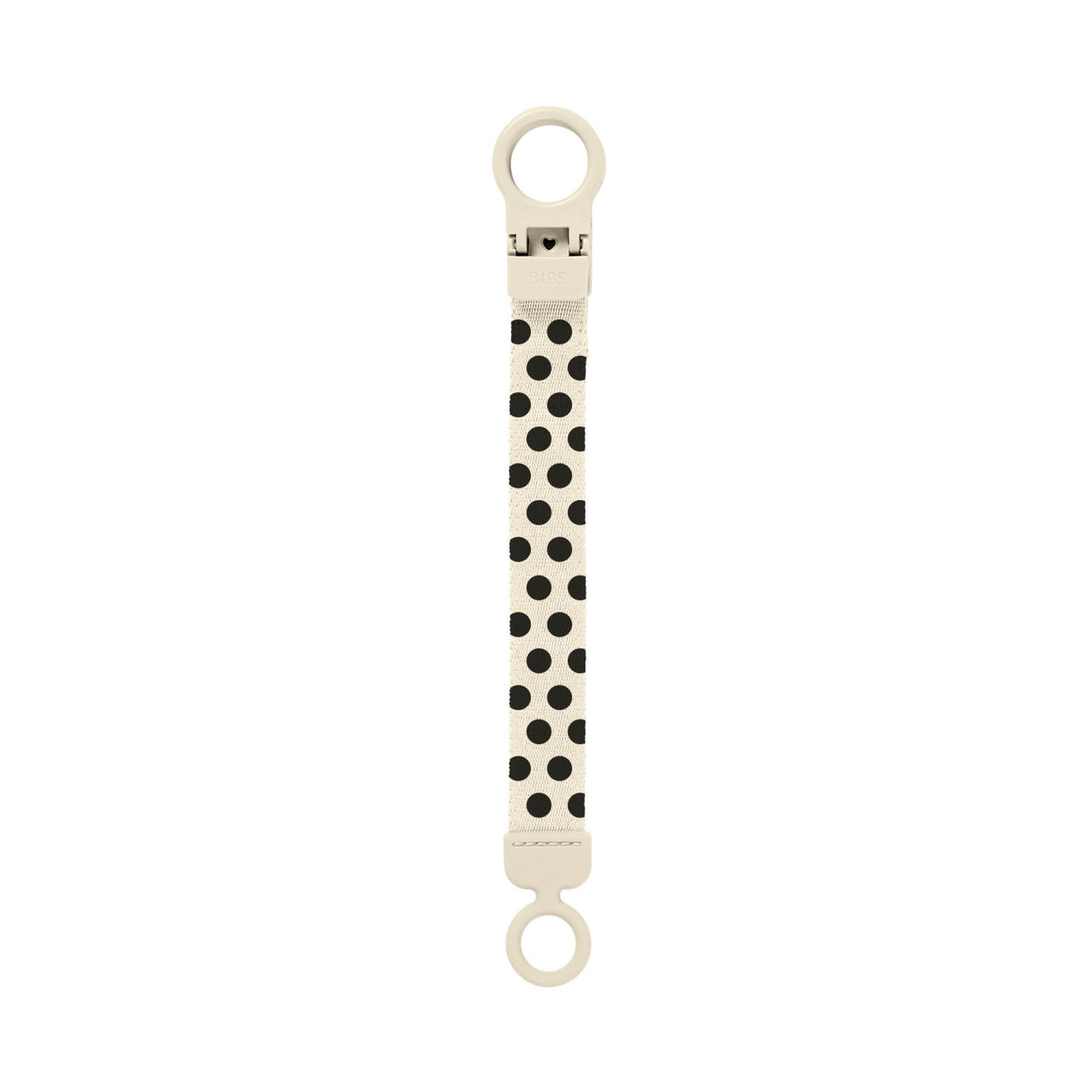 Bibs Ivory Black Studio Smokk Clip Loop Polka Ivory Black