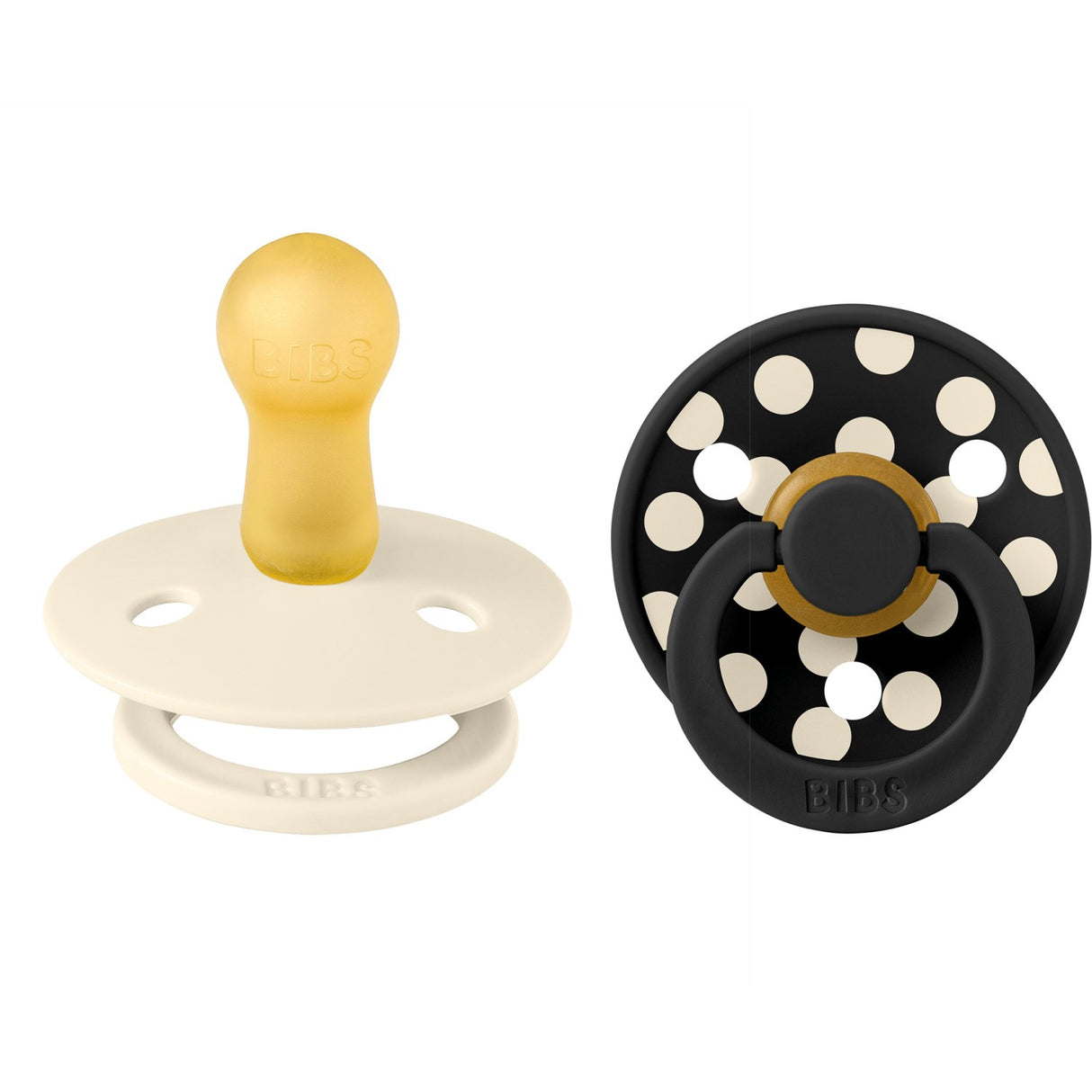 Bibs Ivory/Black Smokk Studio Colour 2-Pakning Polka Latex