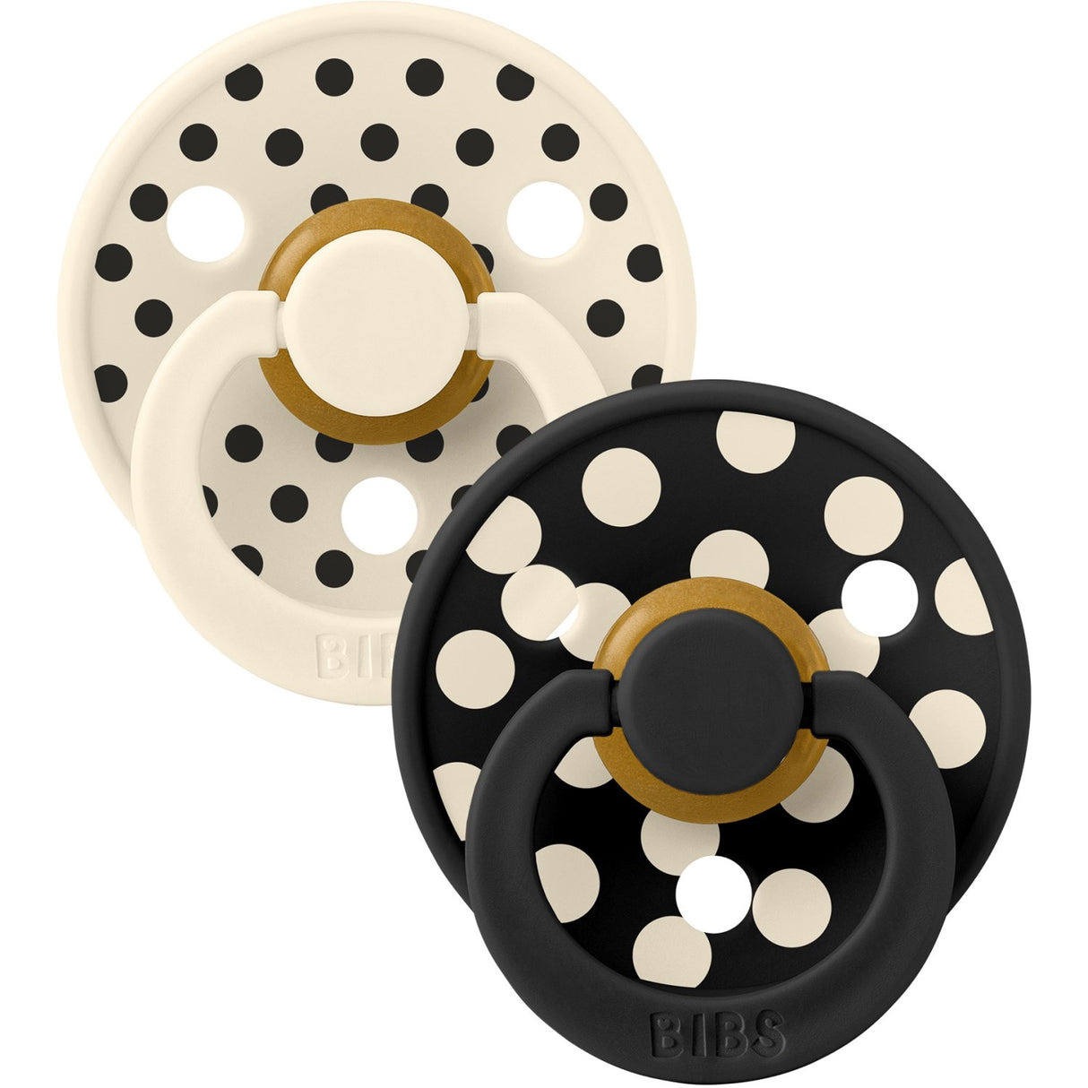 Bibs Ivory/Black Smokk Studio Colour 2-Pakning Polka Latex