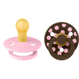 Bibs Baby Pink/Mocha Smokk Studio Colour 2-Pakning Polka Latex