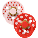 Bibs Blossom/Candy Apple Smokk Studio Colour 2-Pakning Polka Latex