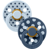 Bibs Baby Blue/Steel Blue Smokk Studio Colour 2-Pakning Polka Latex