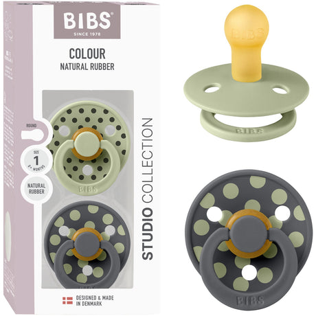 Bibs Sage/Iron Smokk Studio Colour 2-Pakning Polka Latex
