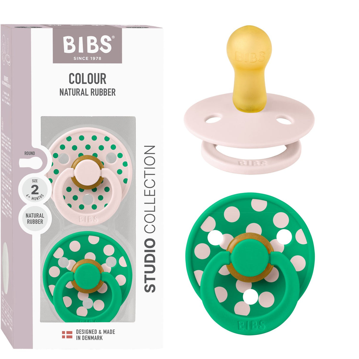 Bibs Petal/Cactus Smokk Studio Colour 2-Pakning Polka Latex