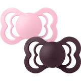 Bibs Baby Pink/Plum Smokk Supreme 2-Pakning Silikon