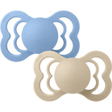 Bibs Vanilla/Sky Blue Smokk Supreme 2-Pakning Silikon