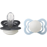 Bibs Iron Glow/Baby Blue Glow Smokk Supreme 2-Pakning Silikon