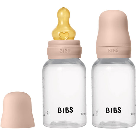 Bibs Blush Baby Flaske Round Latex 2-Pakning 150 Ml Slow Flow