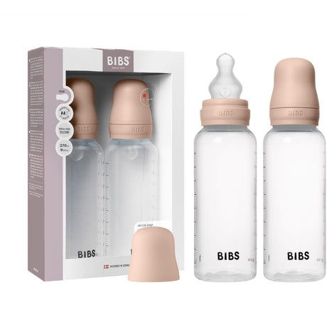 Bibs Blush Baby Flaske Round Silikon 2-Pakning 270 Ml Medium Flow