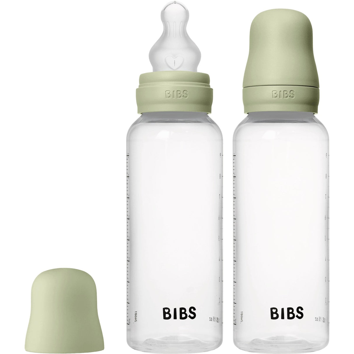 Bibs Sage Baby Flaske Round Silikon 2-Pakning 270 Ml Medium Flow