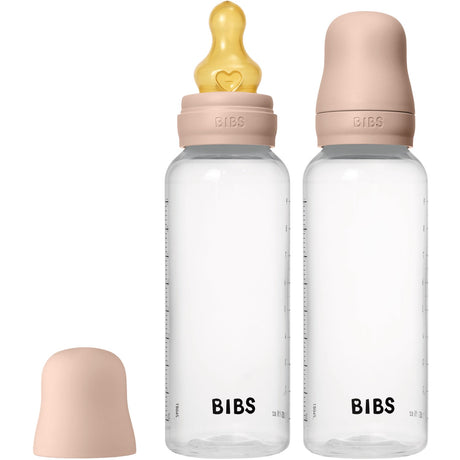 Bibs Blush Baby Flaske Round Latex 2-Pakning 270 Ml Medium Flow