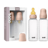 Bibs Blush Baby Flaske Round Latex 2-Pakning 270 Ml Medium Flow