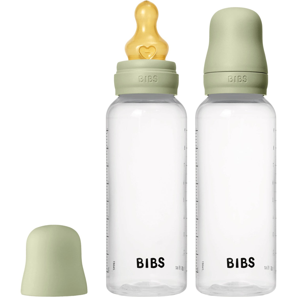 Bibs Sage Baby Flaske Round Latex 2-Pakning 270 Ml Medium Flow