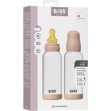 Bibs Blush Glass Baby Flaske Round Latex 2-Pakning 240 Ml Medium Flow
