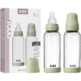 Bibs Sage Glass Baby Flaske Round Silikon 2-Pakning 240 Ml Medium Flow