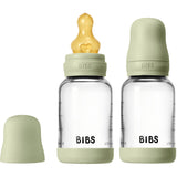Bibs Sage Glass Baby Flaske Round Latex 2-Pakning 120 Ml Slow Flow
