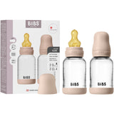 Bibs Blush Glass Baby Flaske Round Latex 2-Pakning 120 Ml Slow Flow