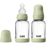 Bibs Sage Glass Baby Flaske Round Silikon 2-Pakning 120 Ml Slow Flow