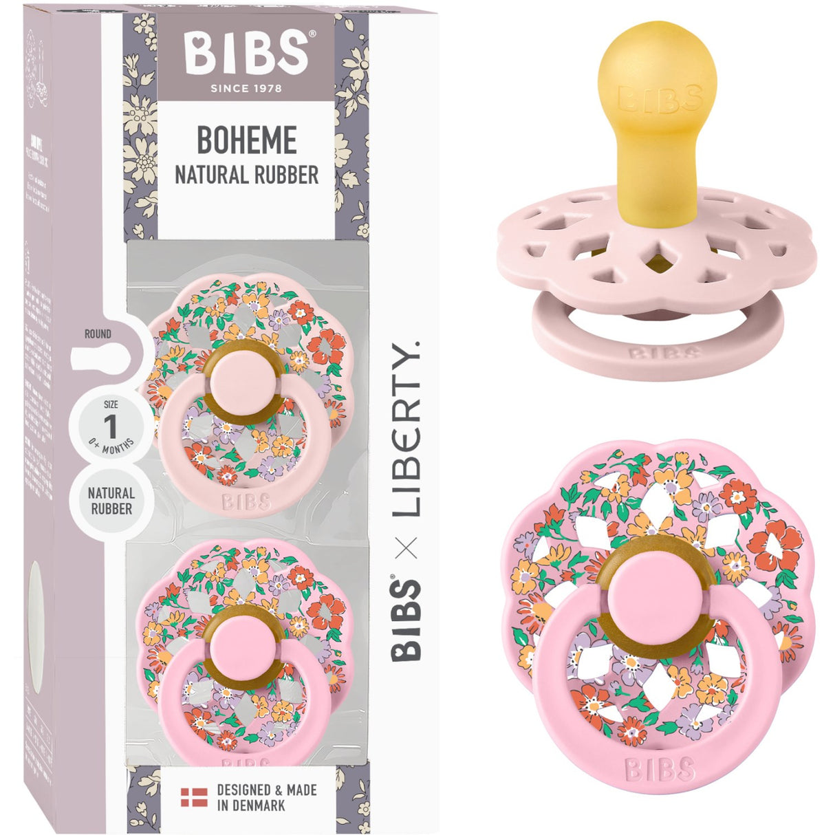Bibs X Liberty Blossom Mix Smokk Boheme 2-Pakning Oscar Meadow Latex