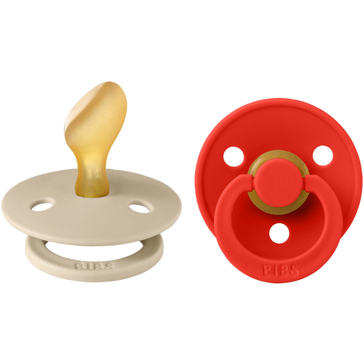 Bibs Vanilla/Candy Apple Smokk Colour 2-Pakning Anatomical Latex