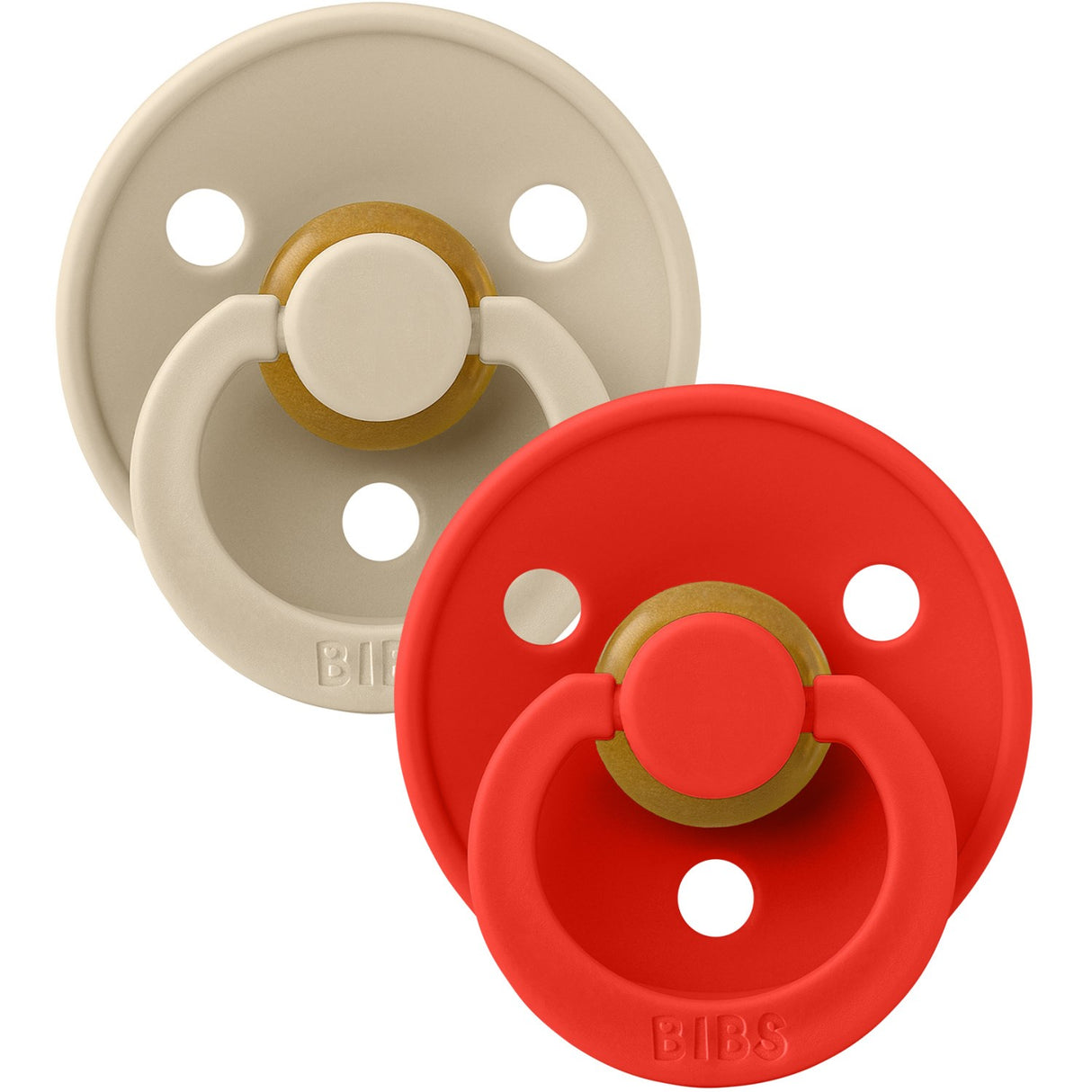 Bibs Vanilla/Candy Apple Smokk Colour 2-Pakning Anatomical Latex