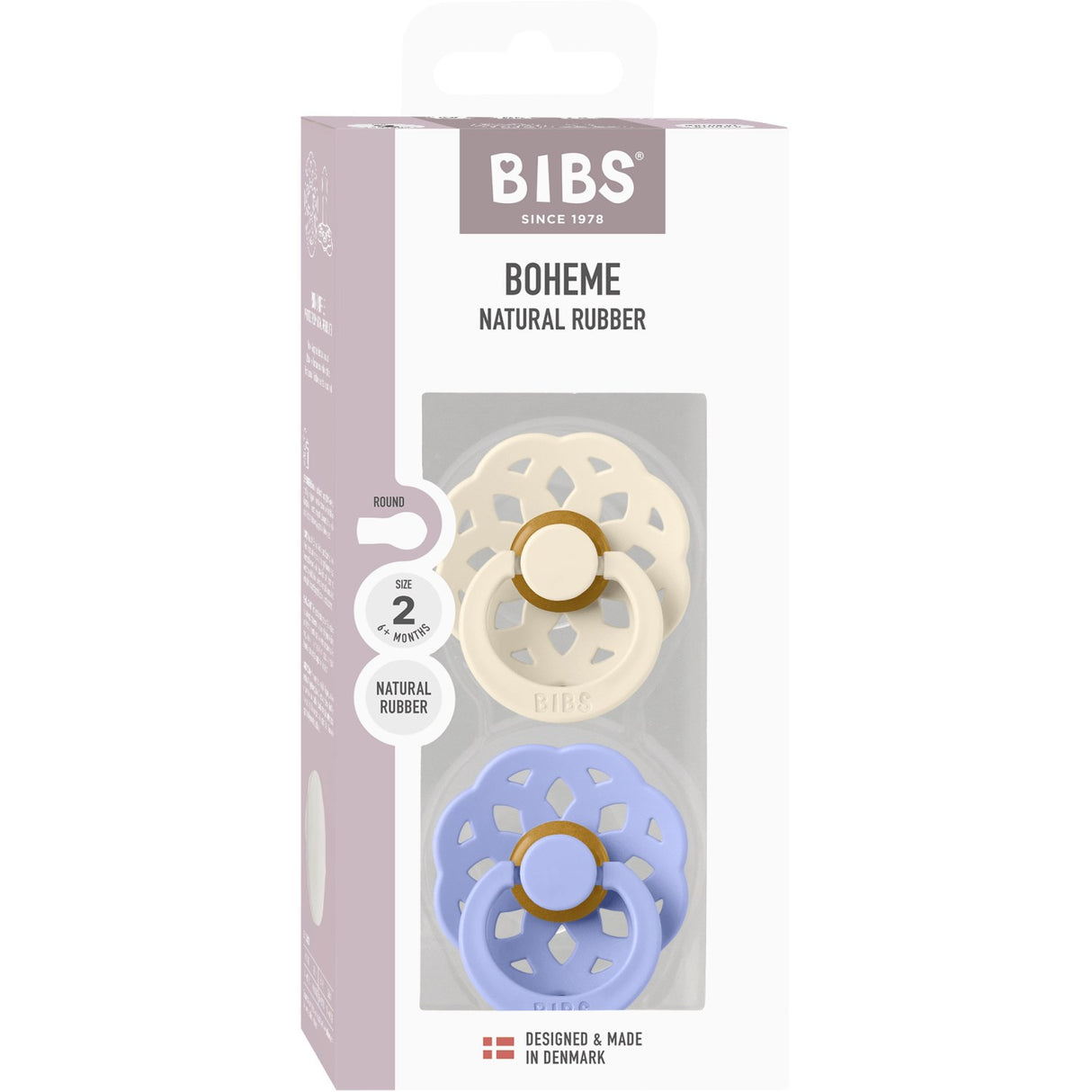 Bibs Ivory/Hush Smokk Boheme 2-Pakning Latex