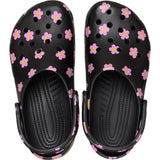 Crocs Black Classic Flower Clog T Blk