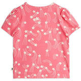 Mini Rodini Pink Starfall AOP Puff Sleeve Ss Topp