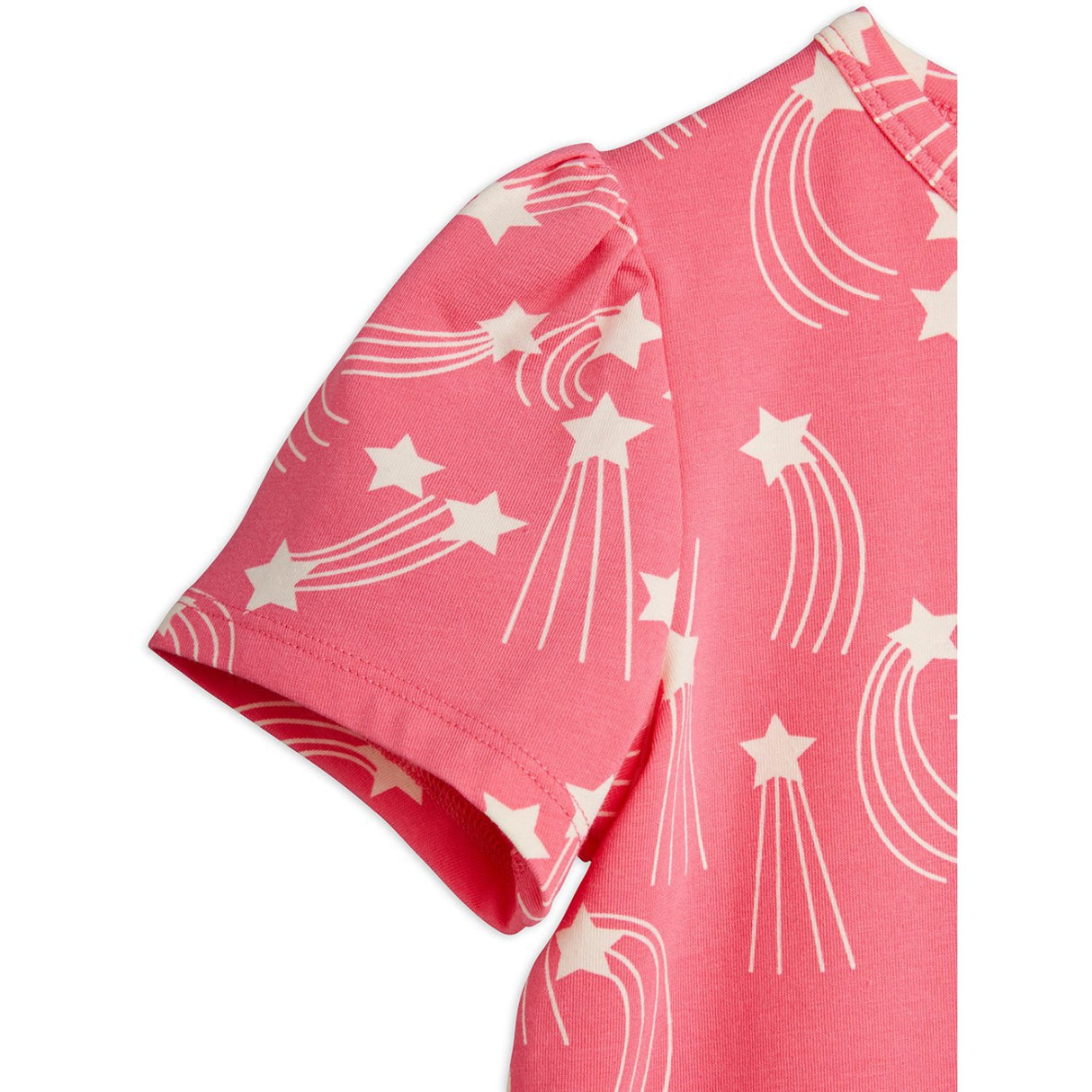 Mini Rodini Pink Starfall AOP Puff Sleeve Ss Topp