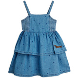 Mini Rodini Blue Lw Denim Dots AOP Stropp Kjole