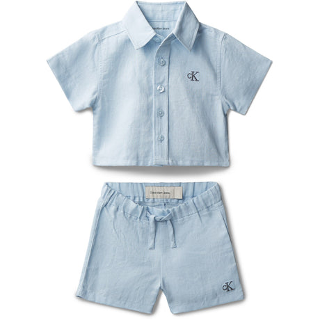 Calvin Klein Breezy Blue Woven Kort Sett